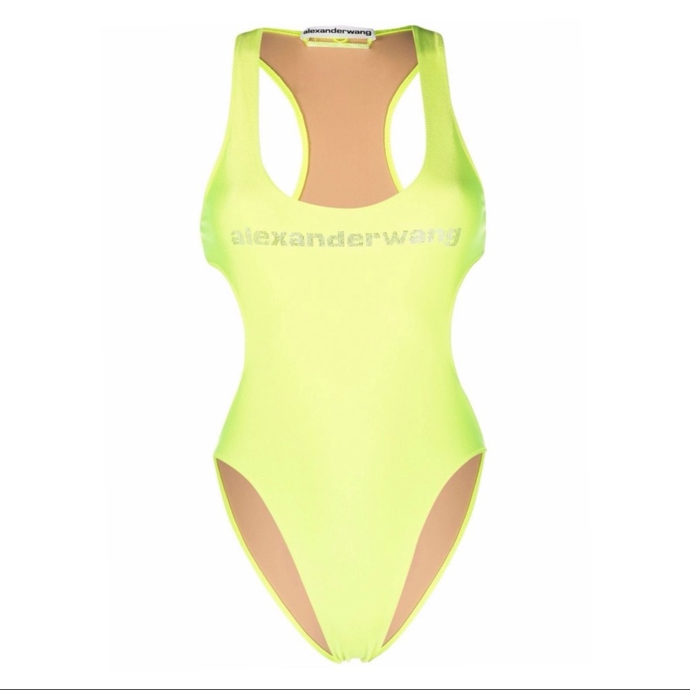 Alexander Wang Crystal Logo Swimsuit